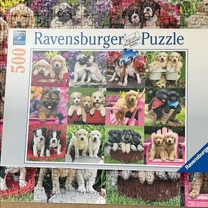 🧩 500 piece Ravensburger “Puppy Pals”. Look at these precious pups! Complete.
